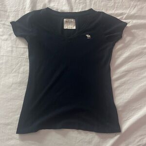 Abercrombie & Fitch Dark Blue V-Neck Tee